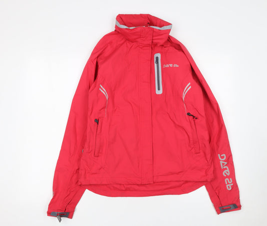 Dare 2b Women's Red Waterproof Lightweight Outdoor Rain Jacket UK 12