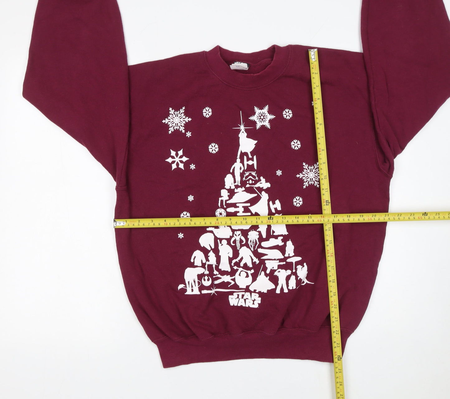Fruit of the Loom Star Wars Women's Burgundy Christmas Sweatshirt Medium