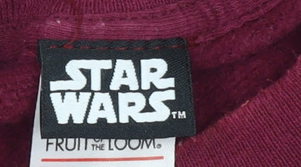Fruit of the Loom Star Wars Women's Burgundy Christmas Sweatshirt Medium