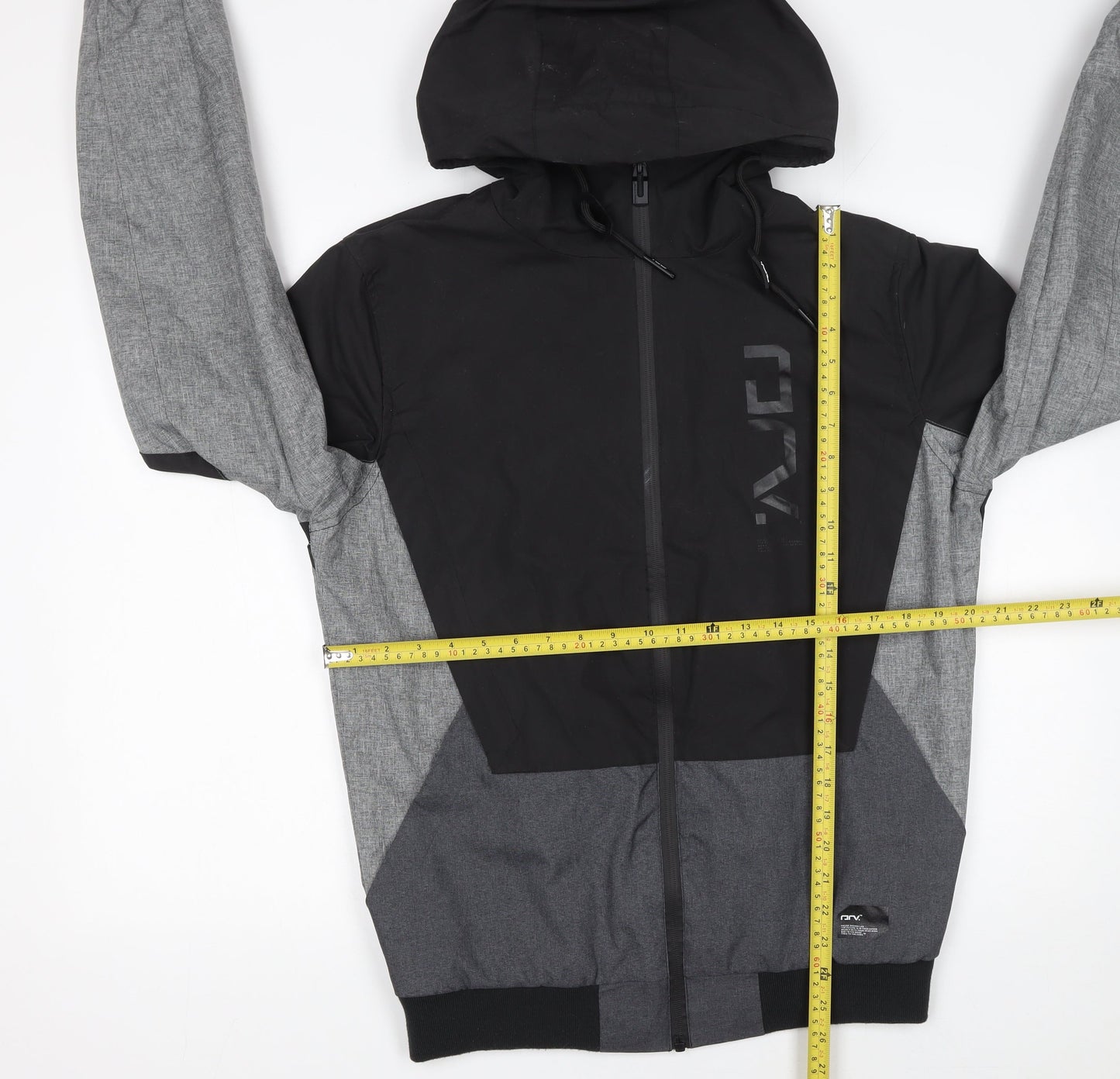 DRV Men’s Grey Windbreaker Hooded Full Zip Jacket Size M