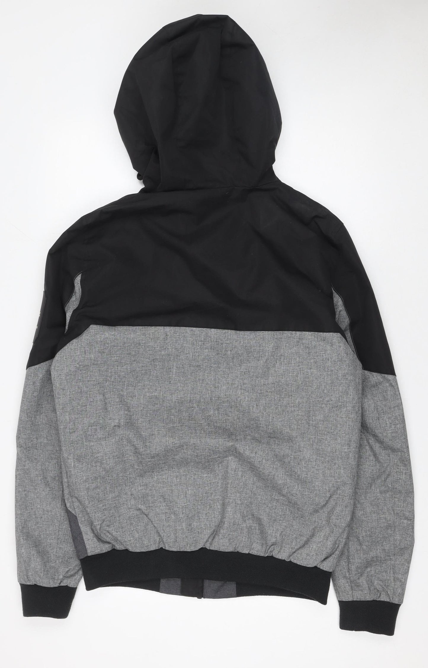 DRV Men’s Grey Windbreaker Hooded Full Zip Jacket Size M