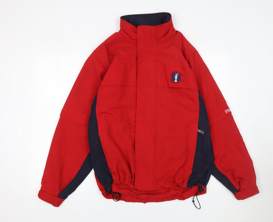 ProQuip Men's Red Waterproof Rain Jacket Size S Windproof Golf Wear
