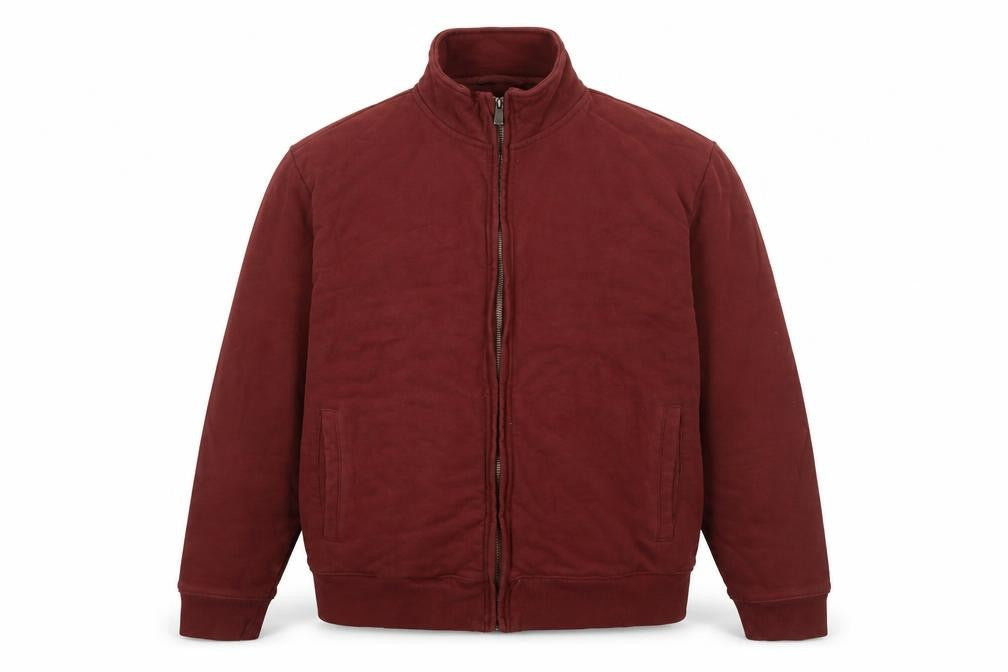 Marks & Spencer Men’s Red 2XL Full Zip Cotton Sweatshirt
