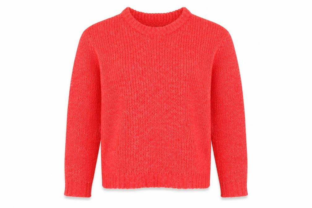Hush Womens Red Chunky Knit Wool Blend Pullover Jumper Size S