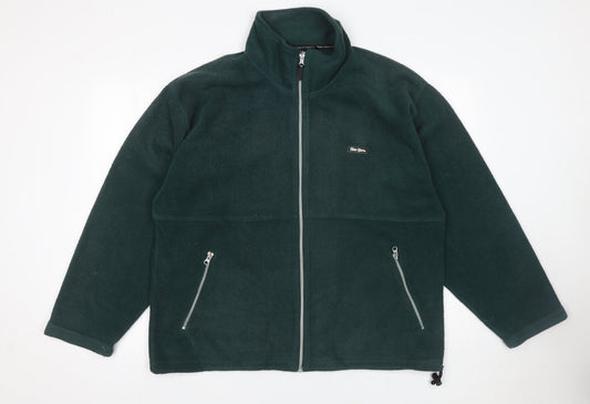 Peter Storm Men Green Fleece Full Zip Jacket Size M Outdoor Wear