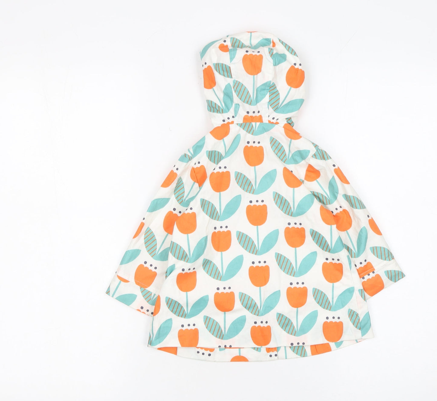 Next Unisex Baby Multicoloured 9-12 Months Hooded Floral Cotton Rain Coat