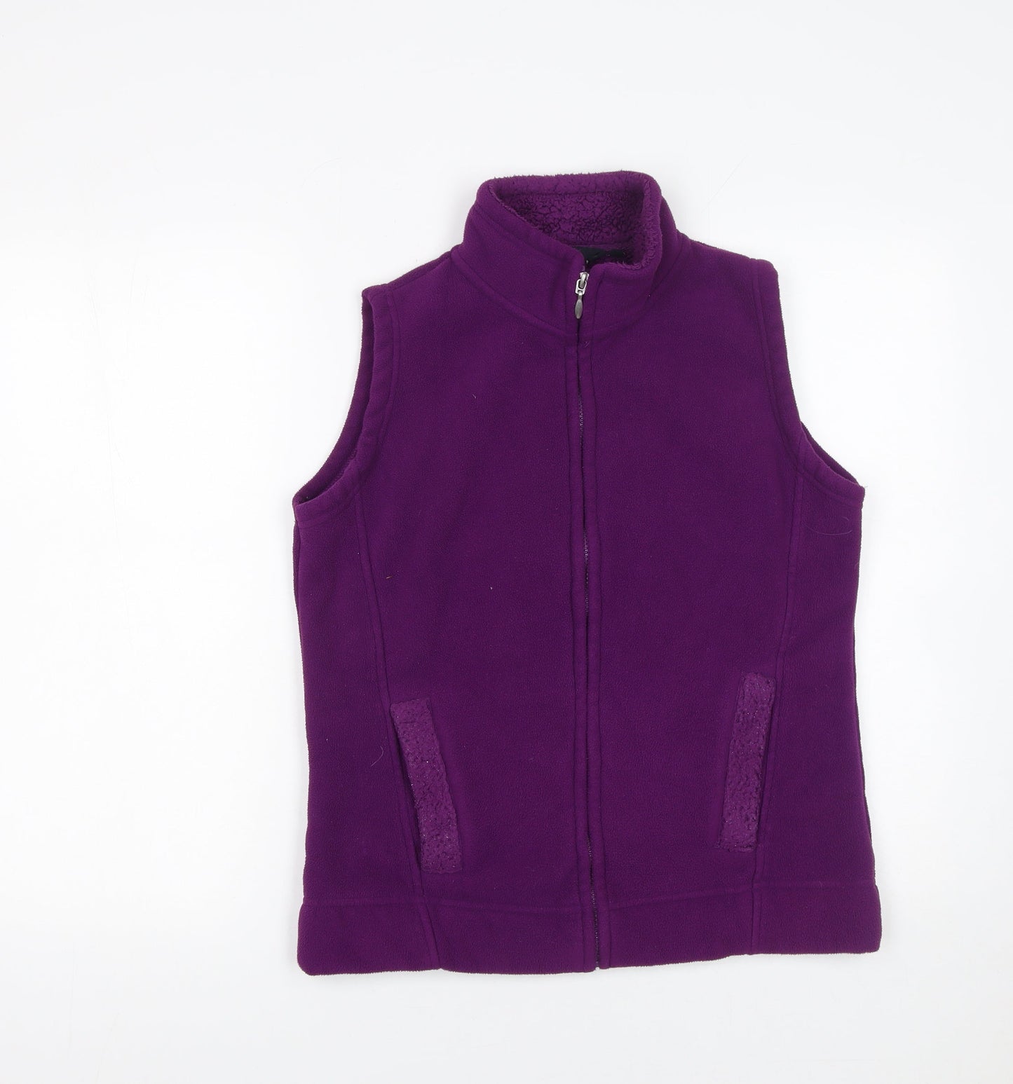 ISLE Essentials Women’s Purple Fleece Zip Waistcoat S 10-12