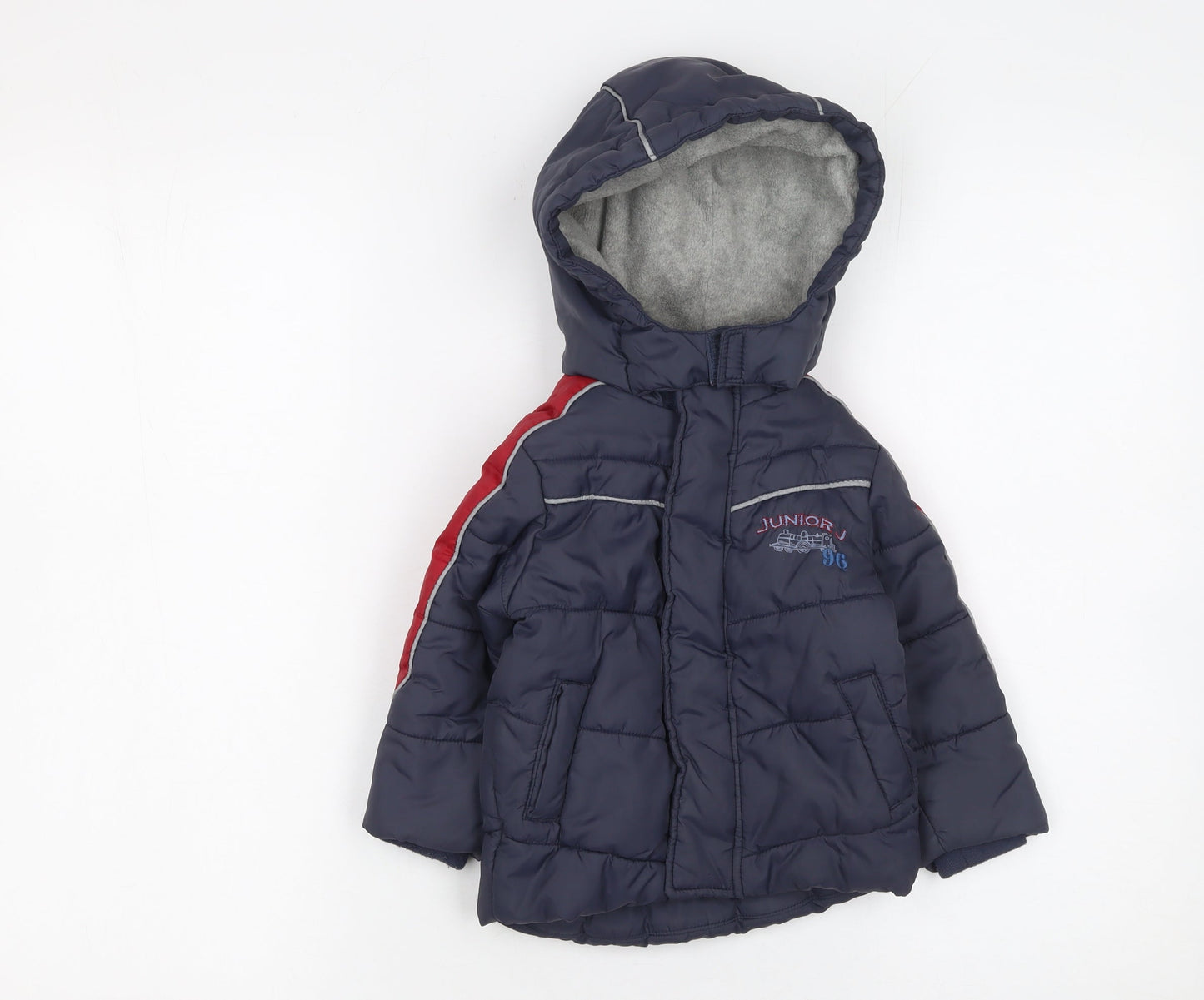 Designers at Debenhams Boys Blue Hooded Puffer Jacket 12-18 Months