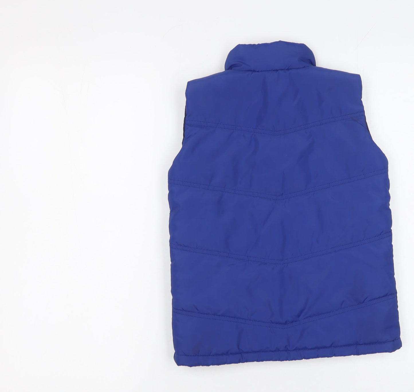Joules Boys Blue Padded Bodywarmer Gilet 7 Years Polyester Snap Fastening