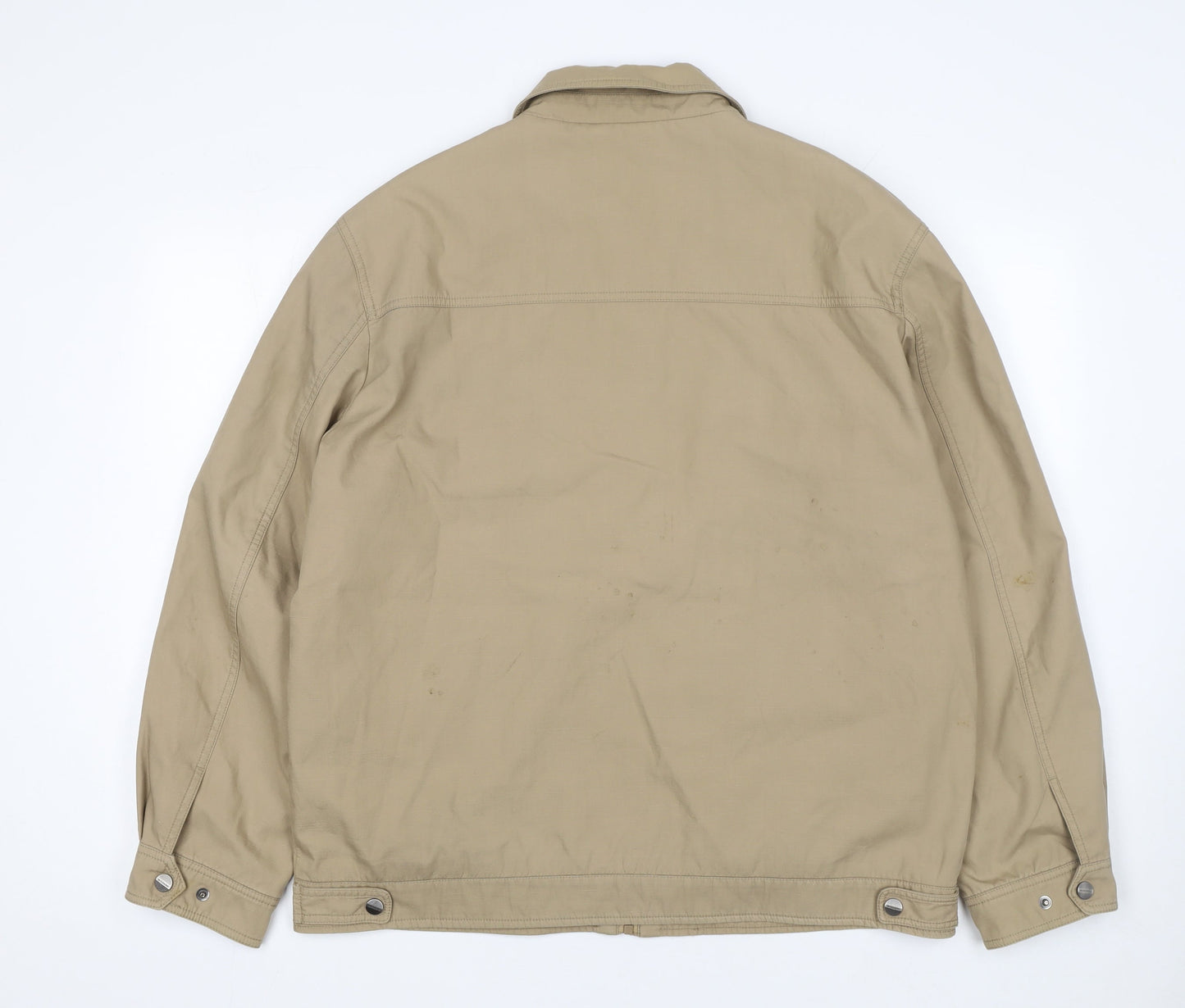 Bosideng Men's Beige Cotton Full Zip Casual Jacket Size L