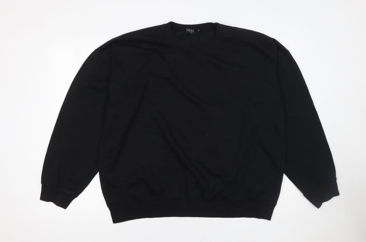 boohooMAN Men's Black Paris Graphic Print Pullover Sweatshirt Size S