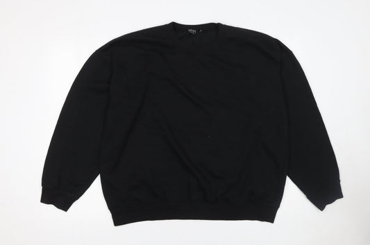 boohooMAN Men's Black Paris Graphic Print Pullover Sweatshirt Size S