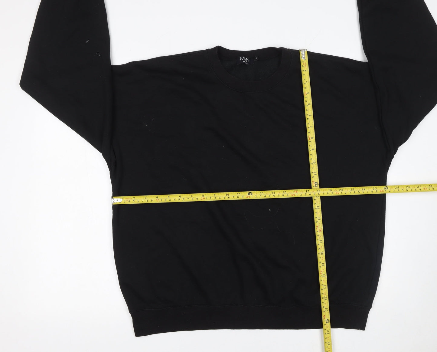 boohooMAN Men's Black Paris Graphic Print Pullover Sweatshirt Size S