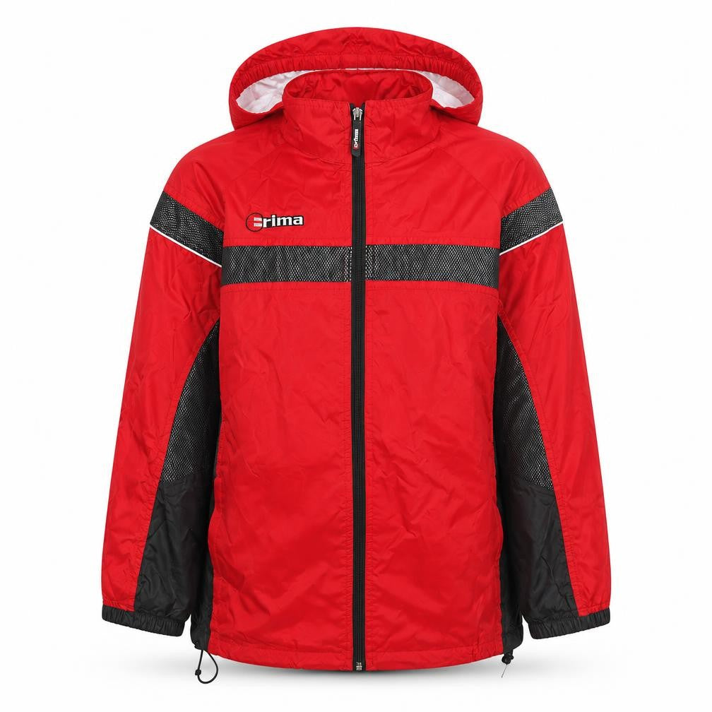Erima Boys Red Black Windbreaker Hooded Jacket 11-12 Years