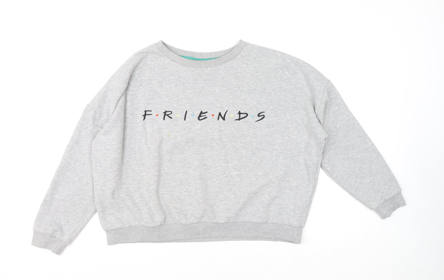 Friends Grey Women's Sweatshirt Medium Crew Neck Cotton Blend