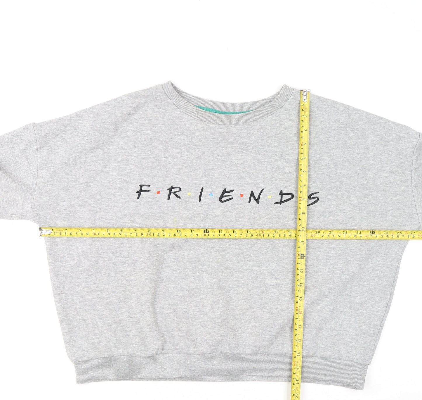 Friends Grey Women's Sweatshirt Medium Crew Neck Cotton Blend