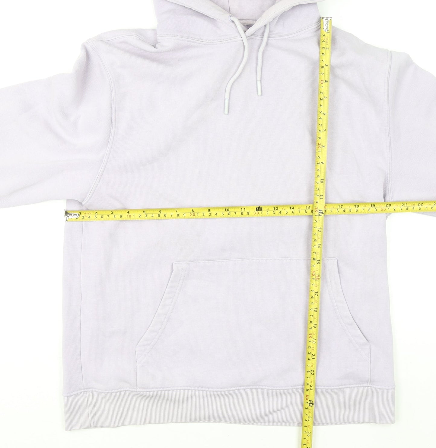 Topman Unisex Adults Lilac Pullover Hoodie M Cotton Blend