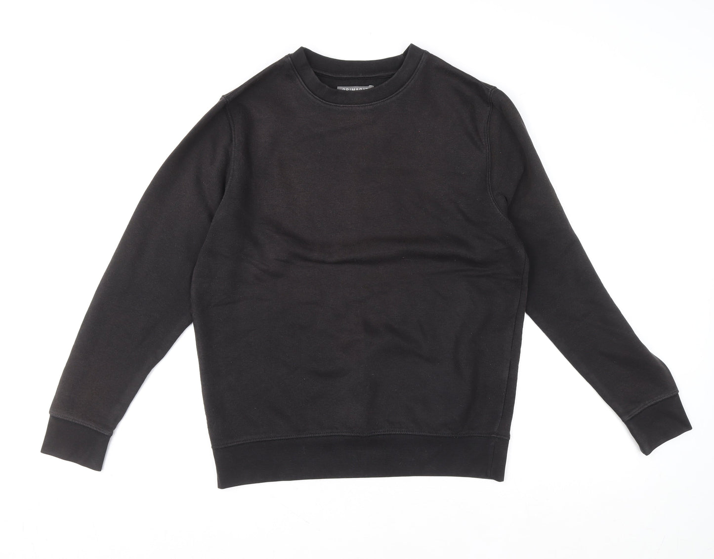 Primark Men Black Medium Pullover Sweatshirt Crew Neck Fleece