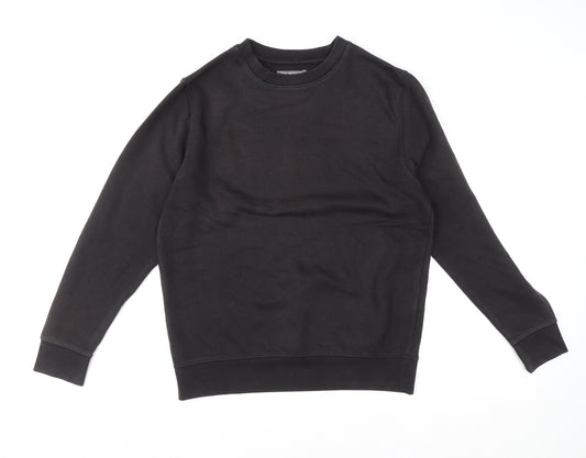 Primark Men Black Medium Pullover Sweatshirt Crew Neck Fleece