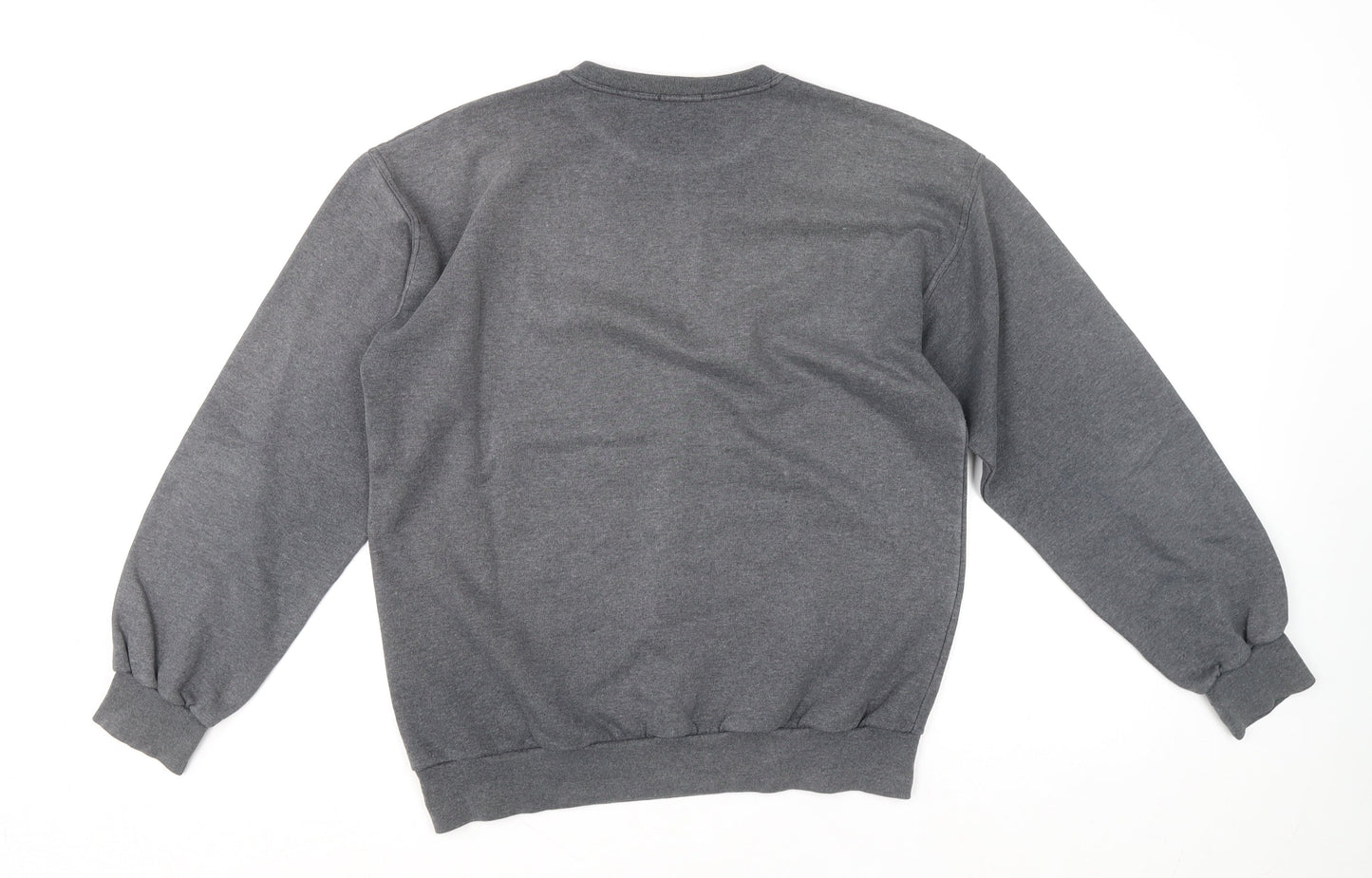 Men's MV Fexion Grey Crew Neck Pullover Sweatshirt Size M