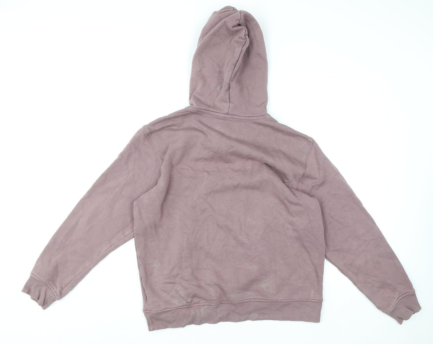 Adidas Mens Brown Pullover Hoodie Size L Logo Fleece Sweatshirt