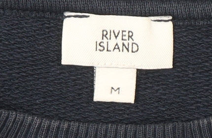 River Island Womens Navy Blue Studded Pullover Sweatshirt M
