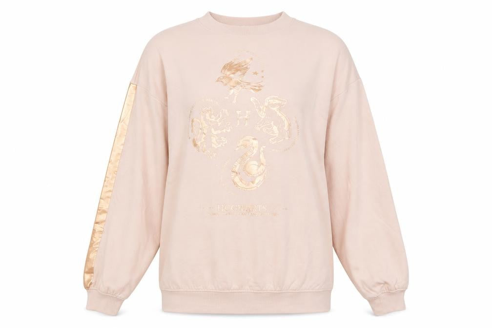 H&M Teens Pink Hogwarts Sweatshirt 14Y+ Cotton Blend