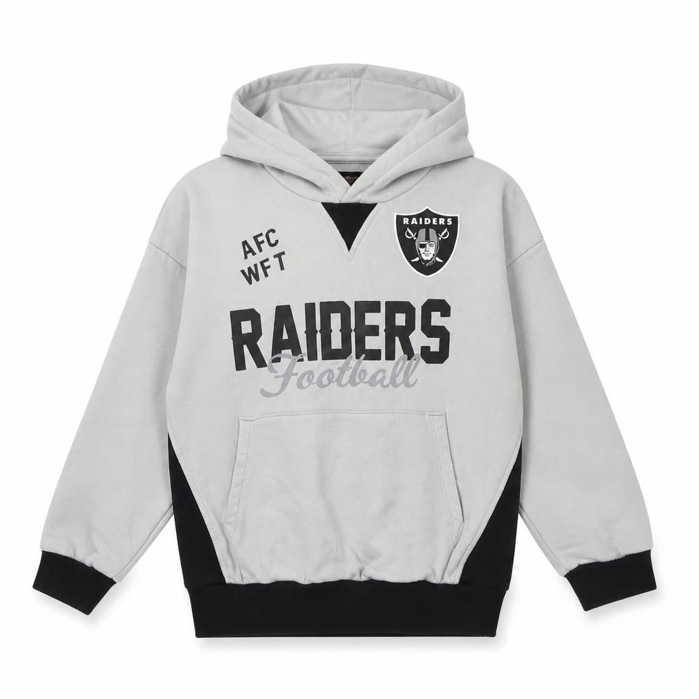 Marks & Spencer Boys Grey Raiders Pullover Hoodie 7-8 Years Cotton Blend