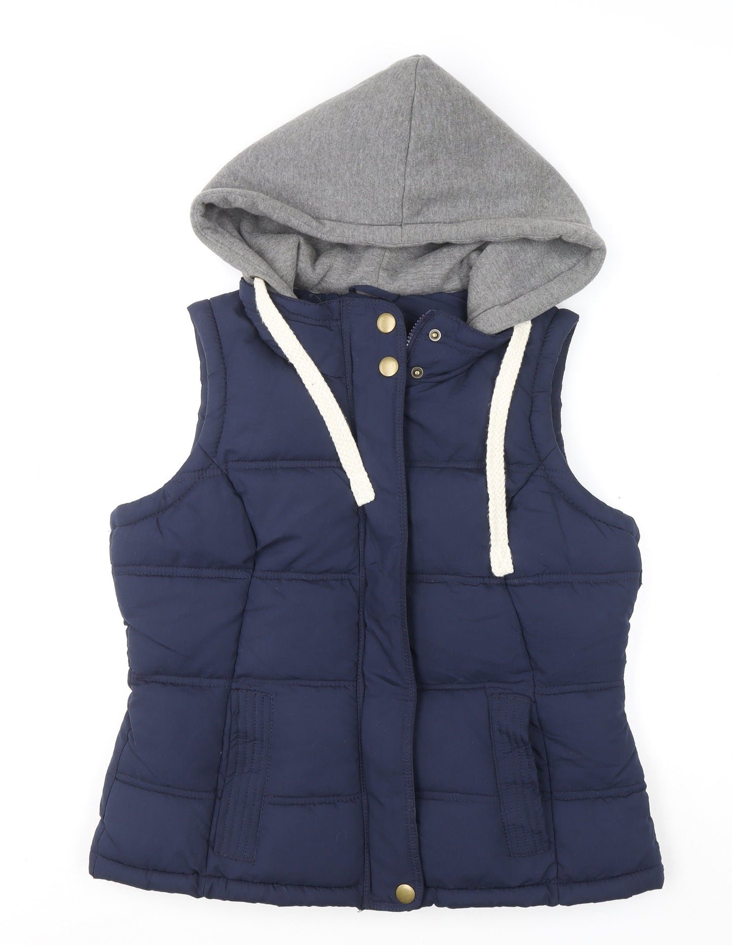 George Women’s Blue Puffer Hooded Waistcoat Size 14