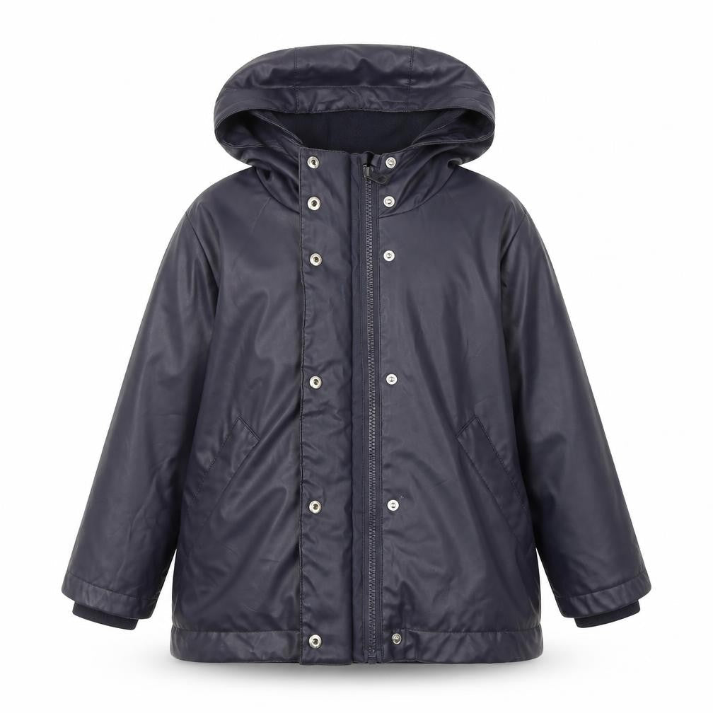 Zara Boys Blue Hooded Waterproof Rain Coat Jacket 3-4 Years