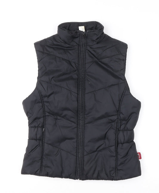Decathlon Women's Black Puffer Waistcoat Gilet Size 8