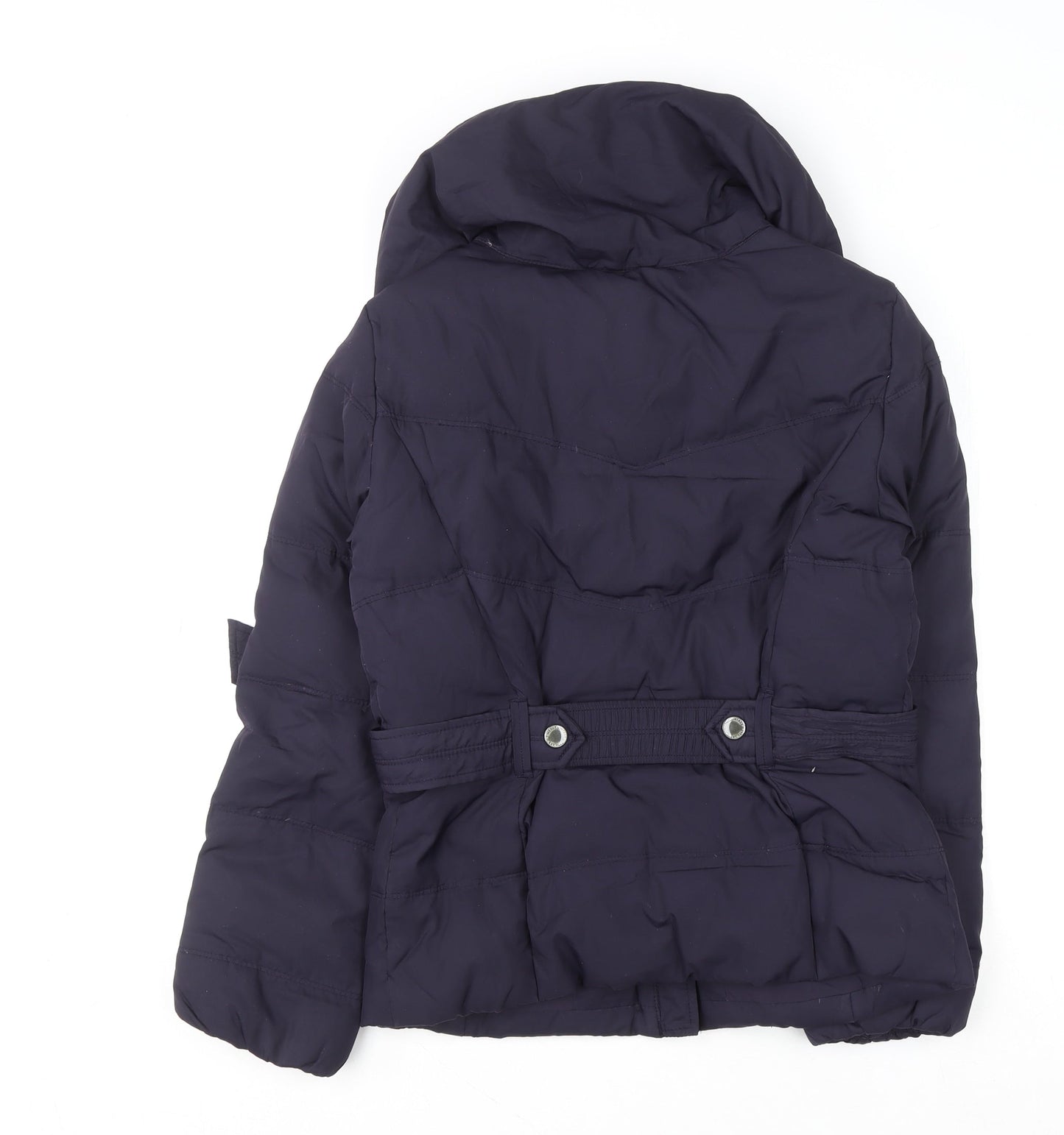 TIMEOUT BRAND Women's Purple Belted Puffer Jacket Size S
