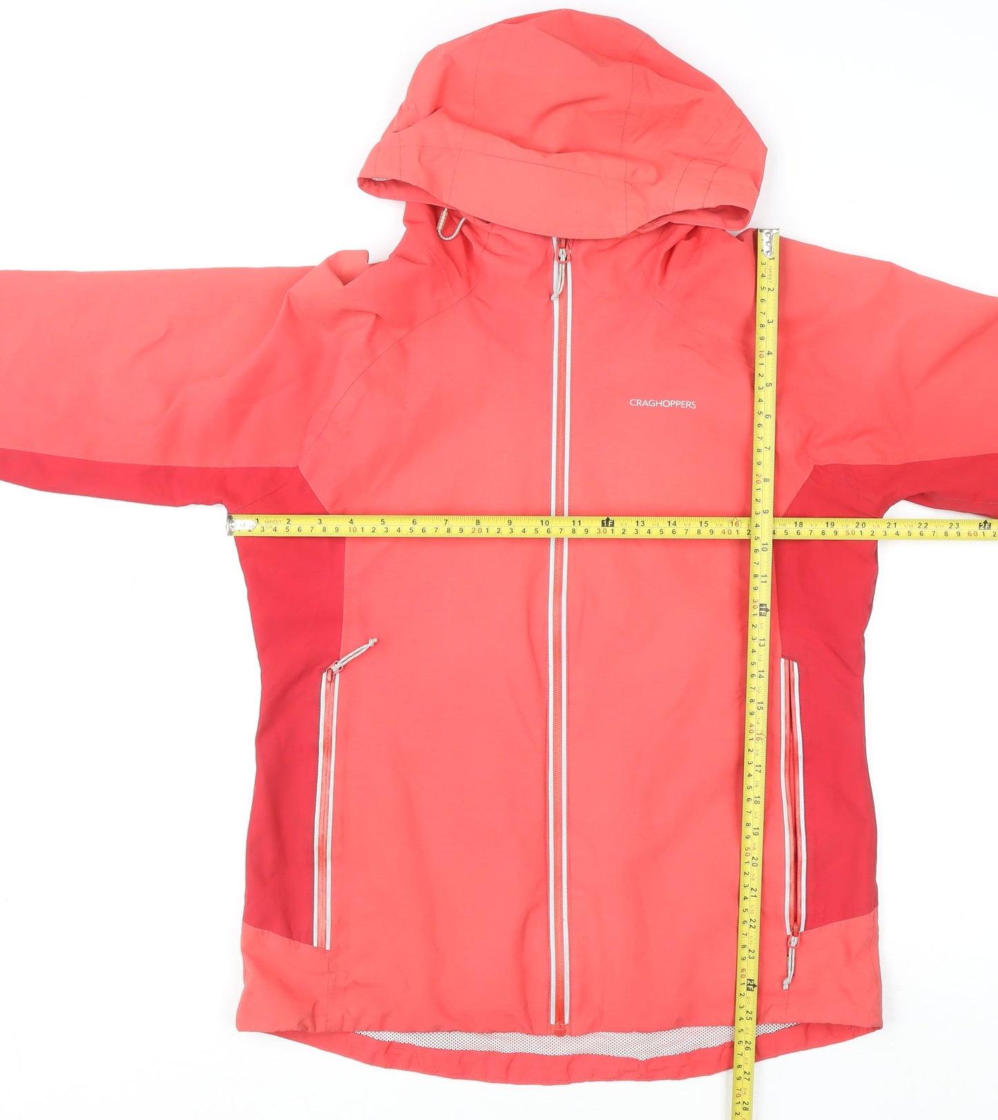 Craghoppers Women's Red Waterproof Hooded Rain Jacket UK12
