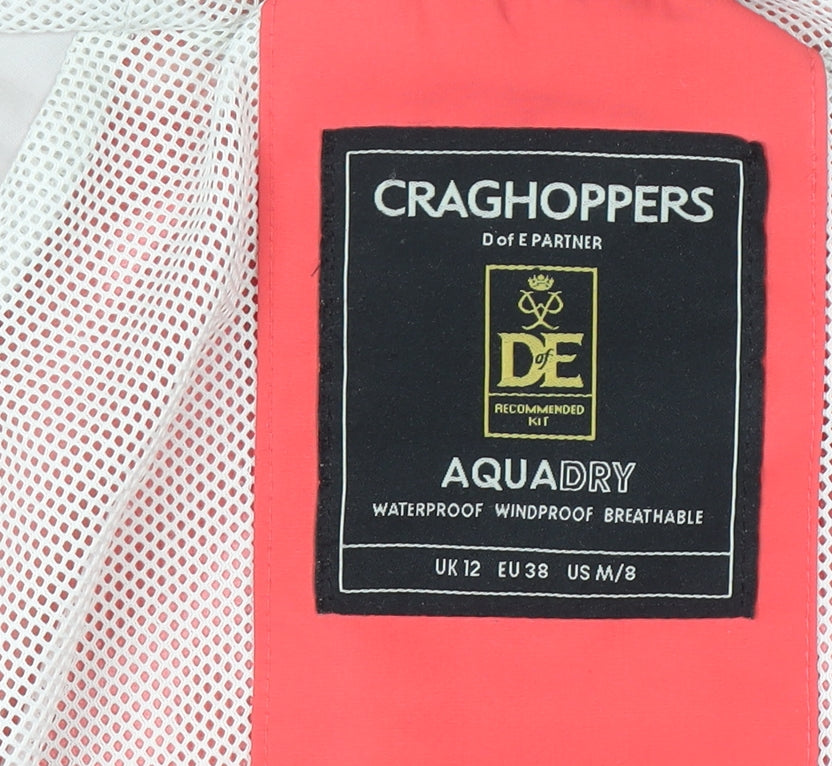 Craghoppers Women's Red Waterproof Hooded Rain Jacket UK12