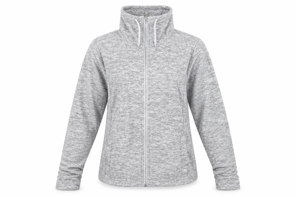 Regatta Great Outdoors Women Grey Full Zip Hoodie UK 10 Polyester Fleece