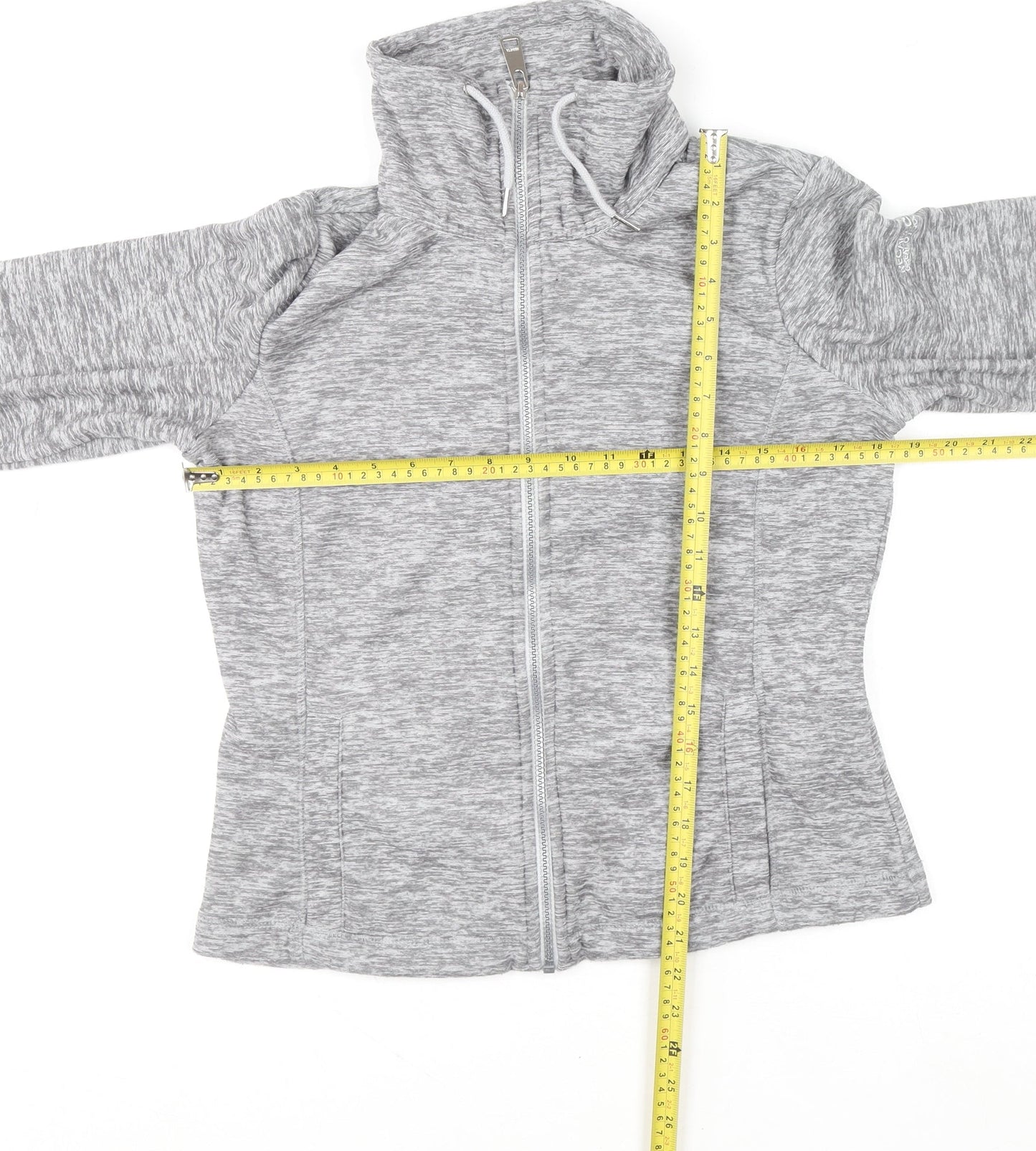 Regatta Great Outdoors Women Grey Full Zip Hoodie UK 10 Polyester Fleece