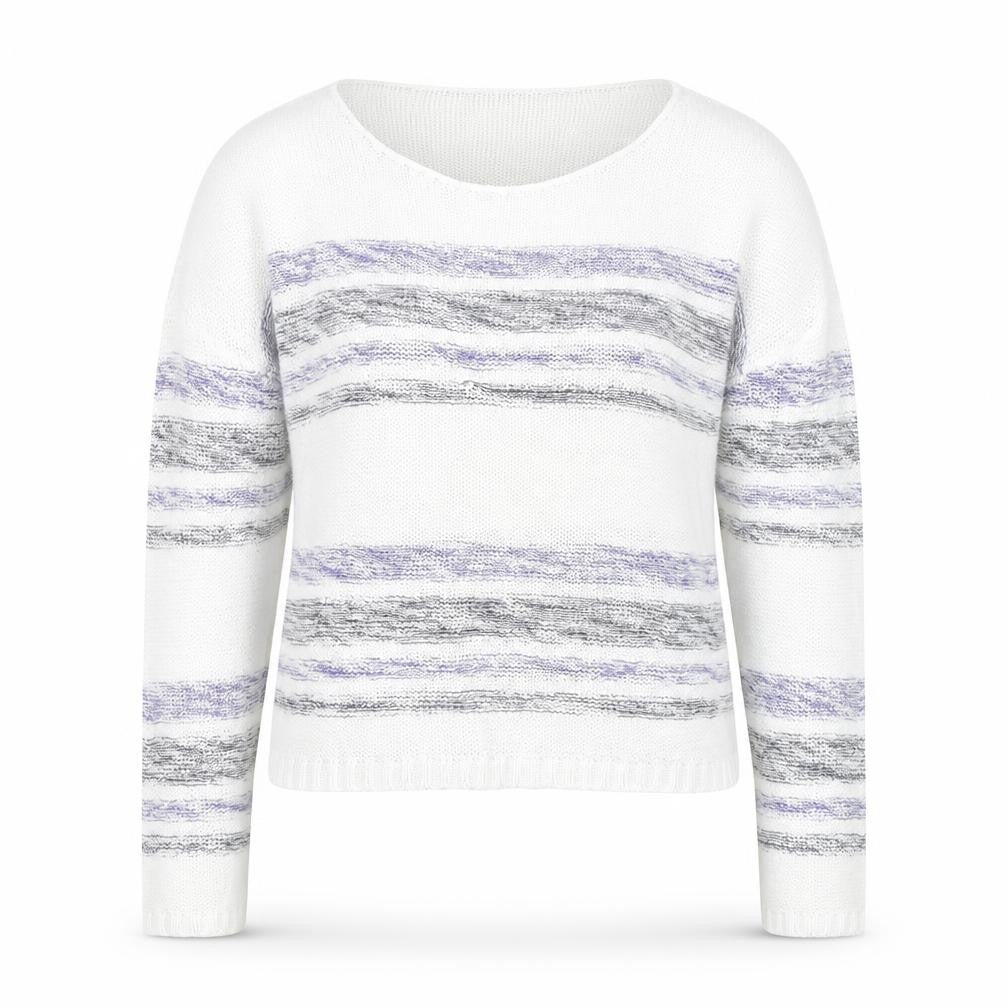 Gap Women's White Striped Cotton Knit Jumper Size S