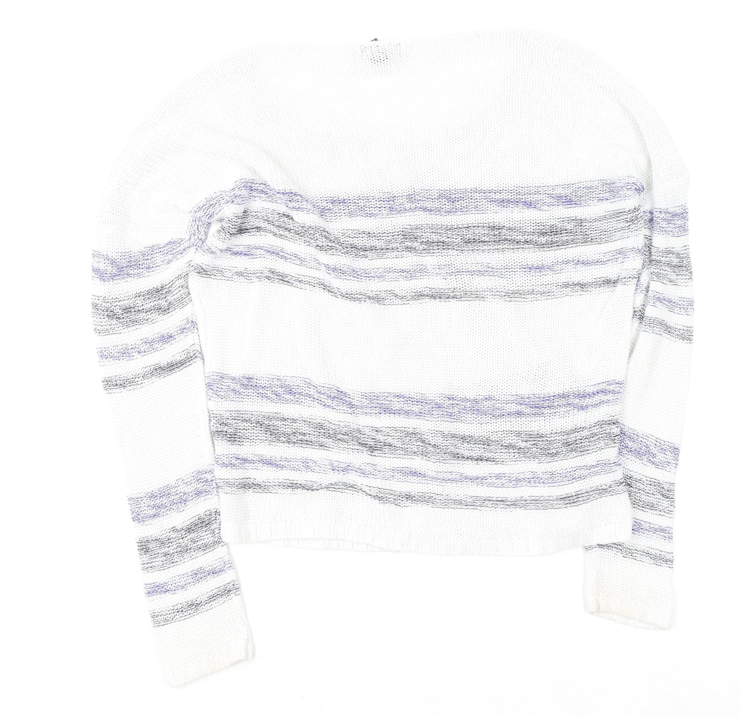Gap Women's White Striped Cotton Knit Jumper Size S