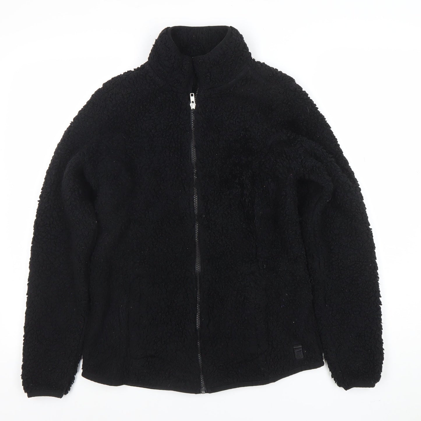 FILA Womens Black Fleece Full Zip Jacket Size M