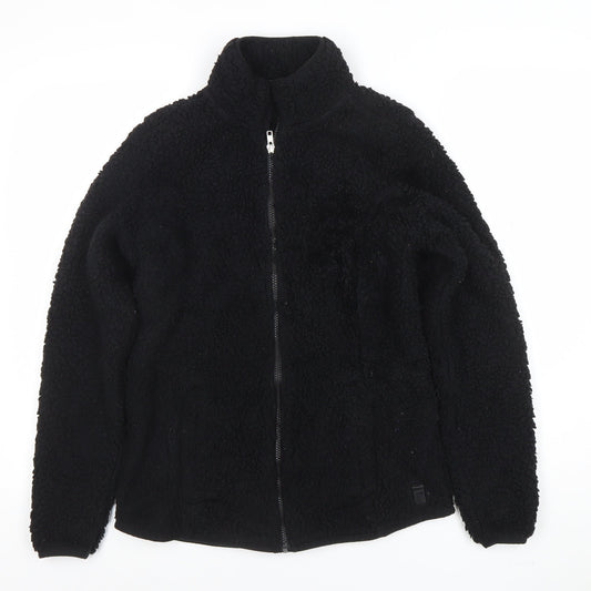 FILA Womens Black Fleece Full Zip Jacket Size M