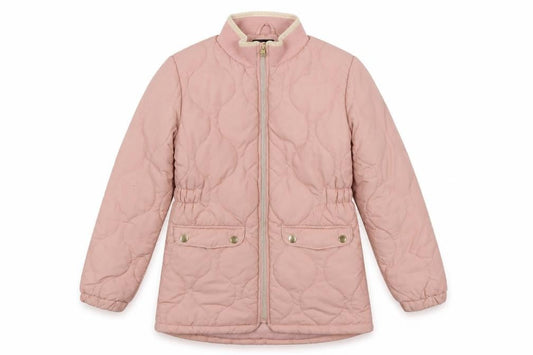 NAME IT Girls Pink Quilted Mid-Length Padded Jacket 10 Years