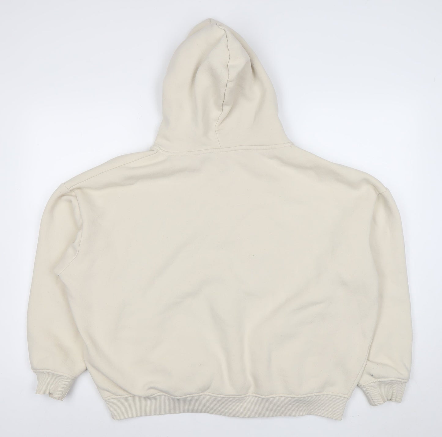 USA Pro Women Beige Full Zip Hoodie Size 12 Lined Cotton Blend