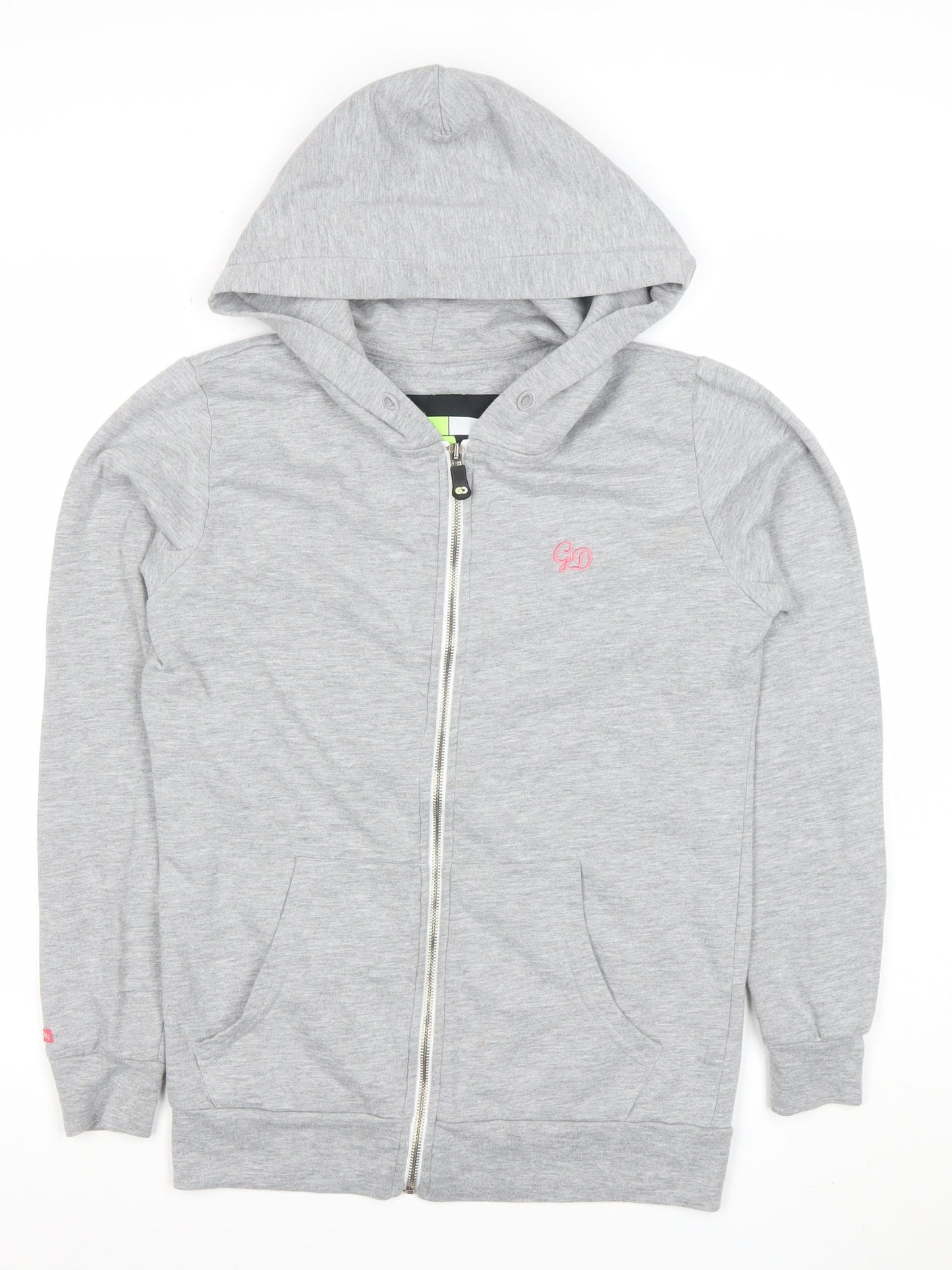 Getting Dirty Women’s Grey Full Zip Hoodie Size M Cotton Blend