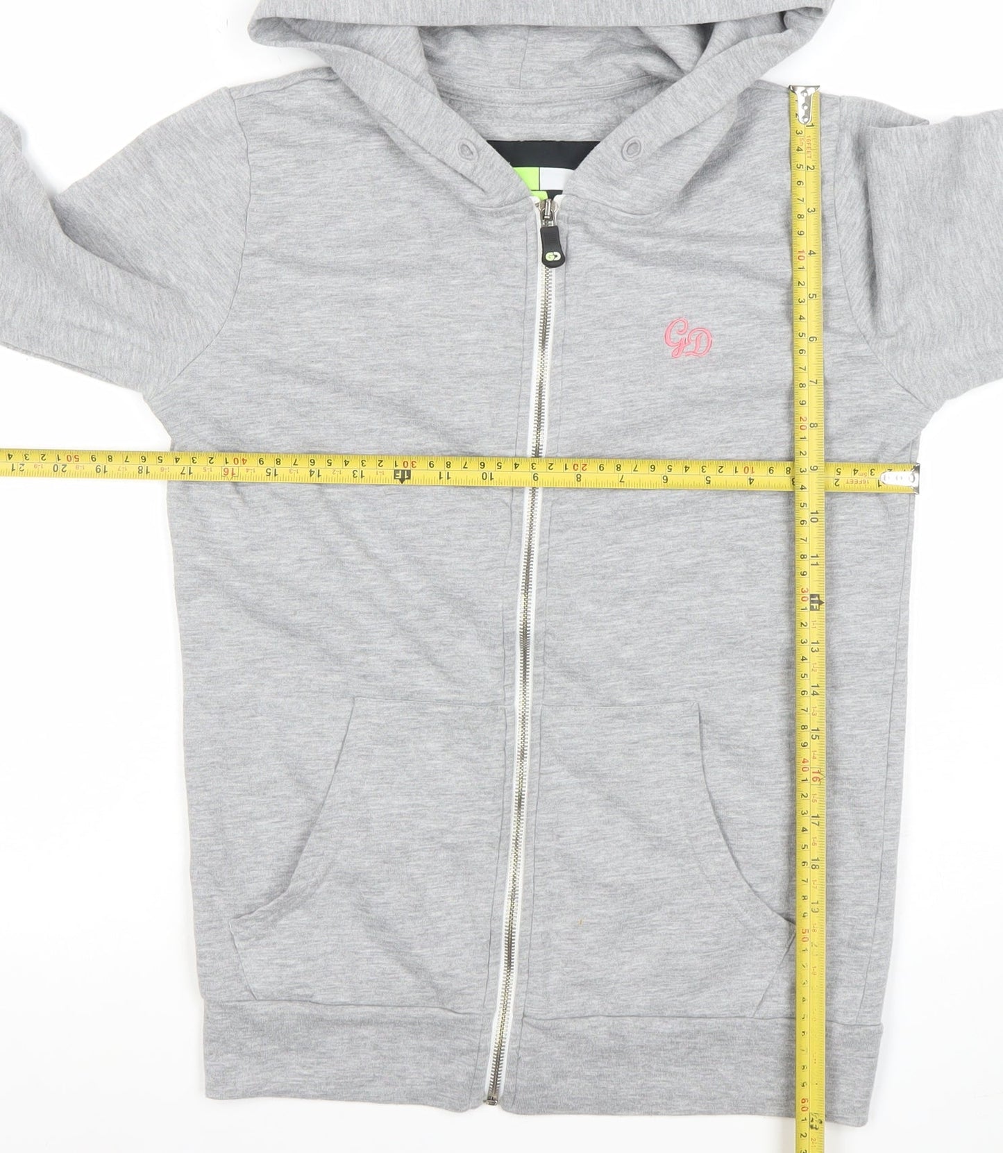 Getting Dirty Women’s Grey Full Zip Hoodie Size M Cotton Blend
