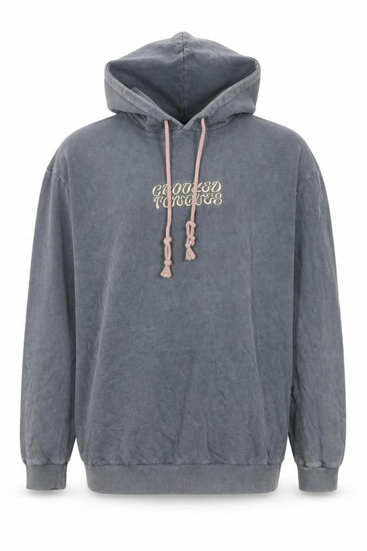 Crooked Tongues Women's Grey Pullover Hoodie Size M 100% Cotton