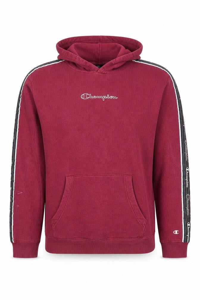 Champion Men’s Red Pullover Hoodie Medium Logo Graphic Fleece