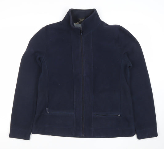 B.C. Clothing Women's Blue Fleece Full Zip Jacket Size L