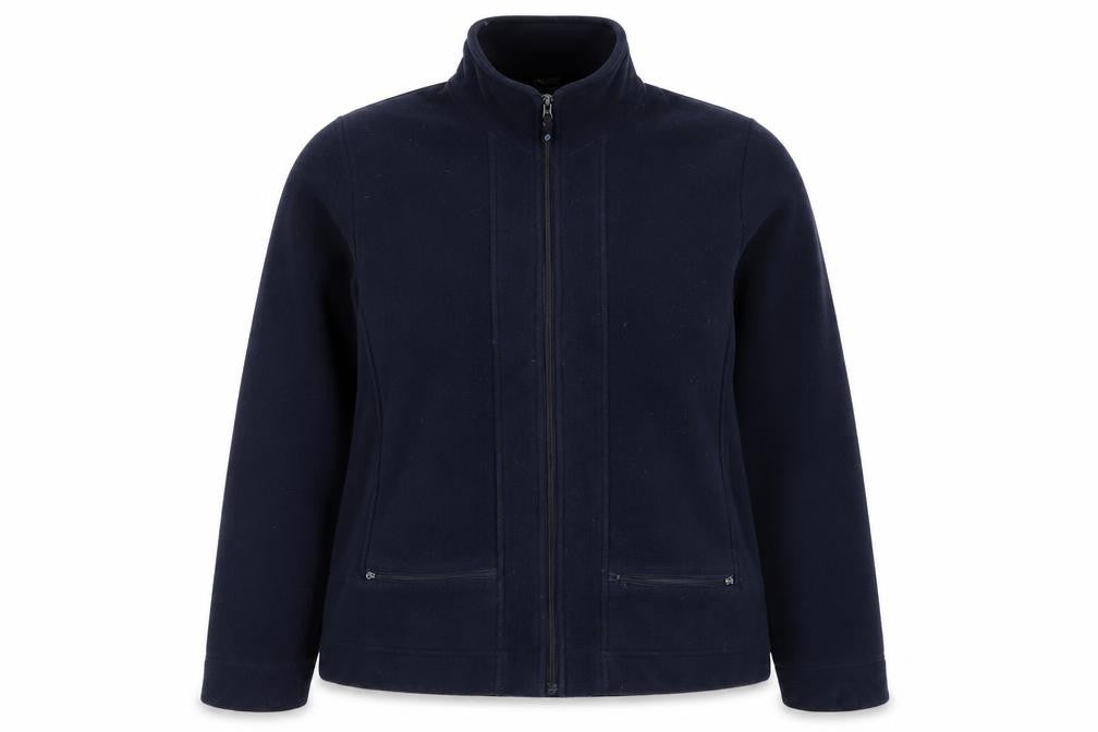 B.C. Clothing Women's Blue Fleece Full Zip Jacket Size L