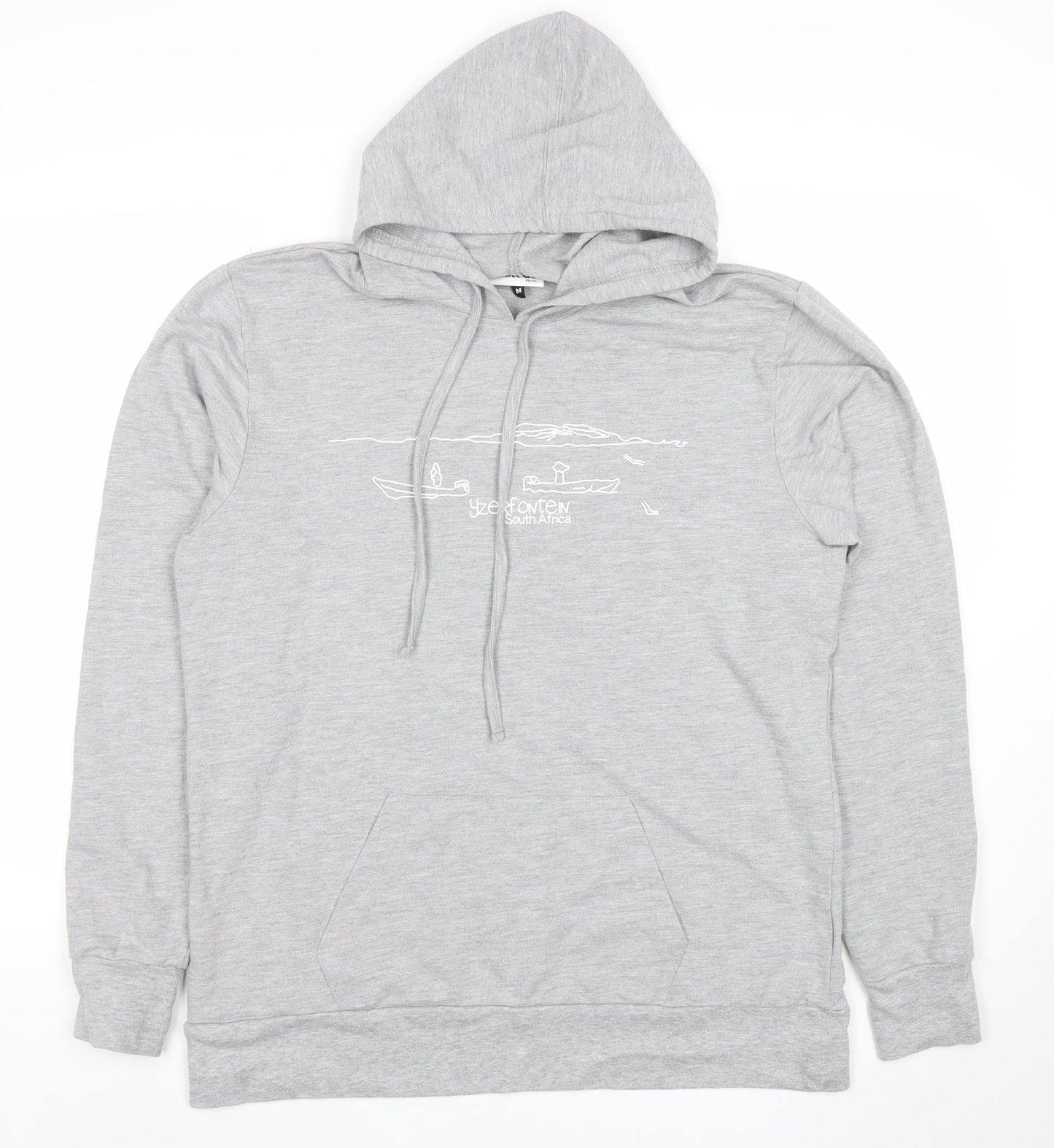 Altitude Mens Grey Pullover Hoodie M Graphic Print Outdoor Style