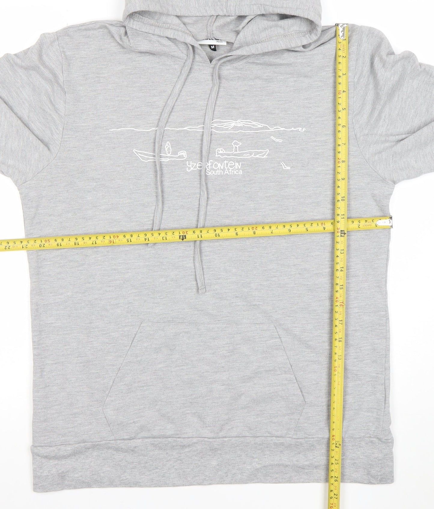 Altitude Mens Grey Pullover Hoodie M Graphic Print Outdoor Style